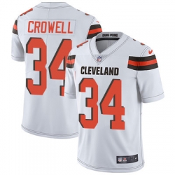 Nike Browns #34 Isaiah Crowell White Mens Stitched NFL Vapor Untouchable Limited Jersey