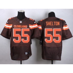 Nike Browns #55 Danny Shelton Brown Team Color Men Stitched NFL New Elite Jersey