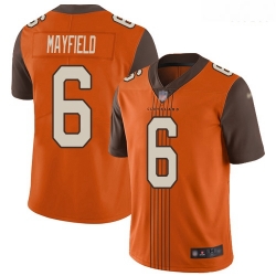 Nike Browns 6 Baker Mayfield Orange Alternate Men Stitched Football Limited City Edtion Jersey