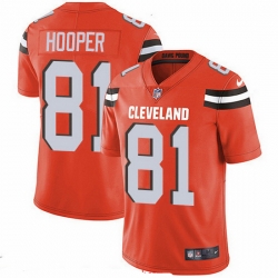 Nike Browns 81 Austin Hooper Orange Alternate Men Stitched NFL Vapor Untouchable Limited Jersey