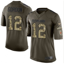 Nike Cleveland Browns #12 Josh Gordon Green Men 27s Stitched NFL Limited Salute to Service Jersey