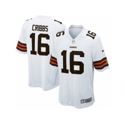 Nike Cleveland Browns 16 Joshua Cribbs White Game NFL Jersey