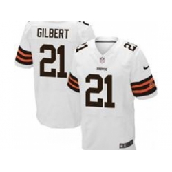 Nike Cleveland Browns 21 Justin Gilbert White Elite NFL Jersey