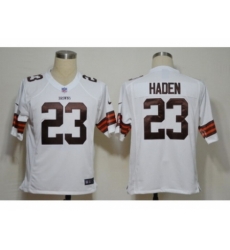 Nike Cleveland Browns 23 Joe Haden White Game NFL Jersey