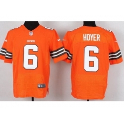 Nike Cleveland Browns 6 Brian Hoyer Orange Elite NFL Jersey