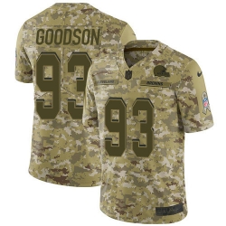 Nike Cleveland Browns 93 B J  Goodson Camo Men Stitched NFL Limited 2018 Salute To Service Jersey