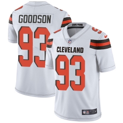 Nike Cleveland Browns 93 B J  Goodson White Men Stitched NFL Vapor Untouchable Limited Jersey