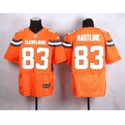 nike nfl jerseys cleveland browns 83 hartline orange[Elite][new style]