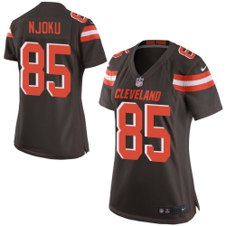 Nike Browns #85 David Njoku Brown Team Color Womens Stitched NFL New Elite Jersey