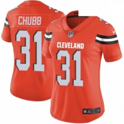 Womens Nike Cleveland Browns 31 Nick Chubb Orange Alternate Vapor Untouchable Limited Player NFL Jersey