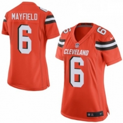 Womens Nike Cleveland Browns 6 Baker Mayfield Game Orange Alternate NFL Jersey