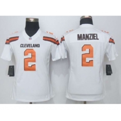 nike women nfl jerseys cleveland browns 2 manziel white[nike limited][new style]