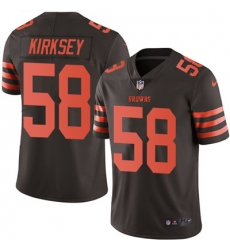 Youth Nike Browns #58 Christian Kirksey Brown Stitched NFL Limited Rush Jersey