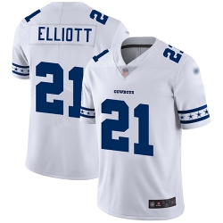 Cowboys 21 Ezekiel Elliott White Mens Stitched Football Limited Team Logo Fashion Jersey