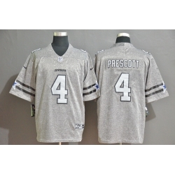 Cowboys 4 Dak Prescott 2019 Gray Gridiron Gray Vapor Untouchable Limited Jersey