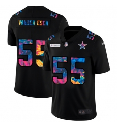 Dallas Cowboys 55 Leighton Vander Esch Men Nike Multi Color Black 2020 NFL Crucial Catch Vapor Untouchable Limited Jersey