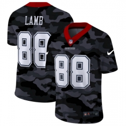 Dallas Cowboys 88 CeeDee Lamb Men Nike 2020 Black CAMO Vapor Untouchable Limited Stitched NFL Jersey