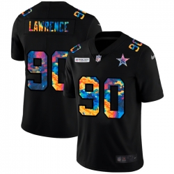 Dallas Cowboys 90 Demarcus Lawrence Men Nike Multi Color Black 2020 NFL Crucial Catch Vapor Untouchable Limited Jersey