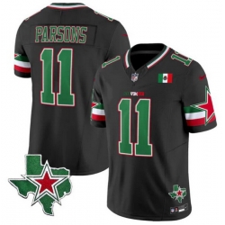 Men Dallas Cowboys 11 Micah Parsons 2024 Mexico Black F U S E  Stitched Football Jersey