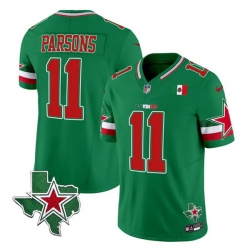 Men Dallas Cowboys 11 Micah Parsons 2024 Mexico Green F U S E  Stitched Football Jersey