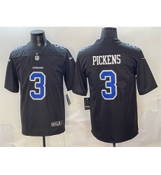 Men Dallas Cowboys 3 George pickens Black Fashion Vapor Untouchable Limited Stitched Football Jersey