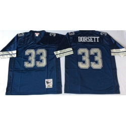 Men Dallas Cowboys 33 Tony Dorsett Navy M&N Throwback Jersey