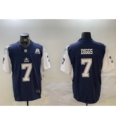 Men Dallas Cowboys 7 Trevon Diggs Navy 2023 F U S E With 1960 Patch Vapor Limited Stitched Football Jersey 1