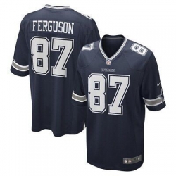 Men Dallas Cowboys 87 Jake Ferguson Blue vapor limited Stitched Jersey