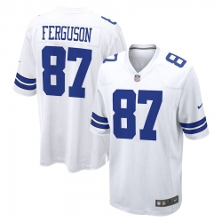 Men Dallas Cowboys 87 Jake Ferguson White vapor limited Stitched Jersey