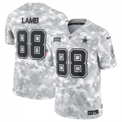 Men Dallas Cowboys 88 CeeDee Lamb 2024 Arctic Camo Salute To Service Limited Stitched Football Jersey