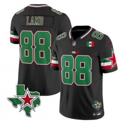 Men Dallas Cowboys 88 CeeDee Lamb 2024 Mexico Black F U S E  Stitched Football Jersey