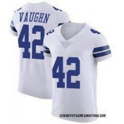 Men Nike Dallas Cowboys Deuce Vaughn #42 White Vapor Limited Stitched NFL Jersey