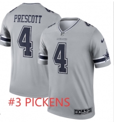 Men Nike Dallas Cowboys George Pickens #3 Gray Legend Player Stitched NFL Jersey Men Nike Dallas Cowboys George Pickens #3 Gray Legend Player Stitched NFL Jersey