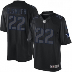 Mens Nike Dallas Cowboys 22 Emmitt Smith Limited Black Impact NFL Jersey