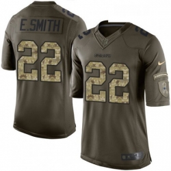 Mens Nike Dallas Cowboys 22 Emmitt Smith Limited Green Salute to Service NFL Jersey