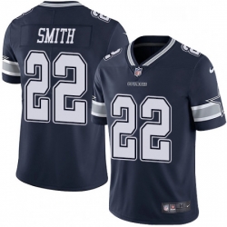 Mens Nike Dallas Cowboys 22 Emmitt Smith Navy Blue Team Color Vapor Untouchable Limited Player NFL Jersey