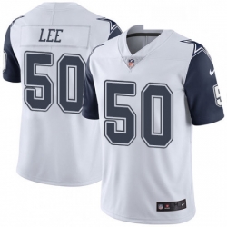 Mens Nike Dallas Cowboys 50 Sean Lee Limited White Rush Vapor Untouchable NFL Jersey