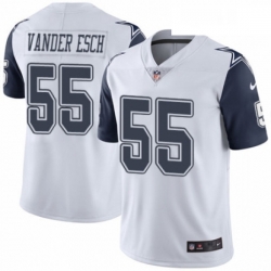 Mens Nike Dallas Cowboys 55 Leighton Vander Esch Limited White Rush Vapor Untouchable NFL Jersey