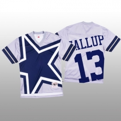 NFL Dallas Cowboys 13 Michael Gallup White Men Mitchell  26 Nell Big Face Fashion Limited NFL Jersey