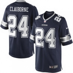 Nike #24 Morris Claiborne Dallas Cowboys Home Navy Blue Limited Jersey