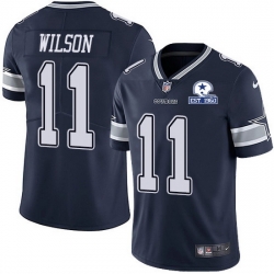 Nike Cowboys 11 Cedrick Wilson Navy Blue Team Color Men Stitched With Established In 1960 Patch NFL Vapor Untouchable Limited Jersey