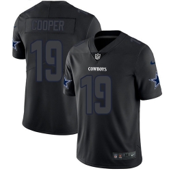 Nike Cowboys #19 Amari Cooper Black Men Stitched NFL Limited Rush Impact Jersey