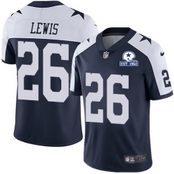 Nike Cowboys 26 Jourdan Lewis Navy Blue Thanksgiving Men Stitched With Established In 1960 Patch NFL Vapor Untouchable Limited Throwback Jersey