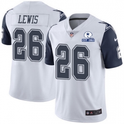 Nike Cowboys 26 Jourdan Lewis White Men Stitched With Established In 1960 Patch NFL Limited Rush Jersey