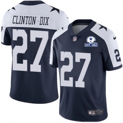 Nike Cowboys 27 Ha Ha Clinton Dix Navy Blue Thanksgiving Men Stitched With Established In 1960 Patch NFL Vapor Untouchable Limited Throwback Jersey