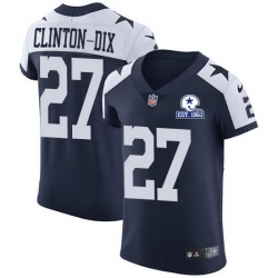 Nike Cowboys 27 Ha Ha Clinton Dix Navy Blue Thanksgiving Men Stitched With Established In 1960 Patch NFL Vapor Untouchable Throwback Elite Jersey