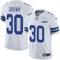 Nike Cowboys 30 Anthony Brown White Men Stitched With Established In 1960 Patch NFL Vapor Untouchable Limited Jersey