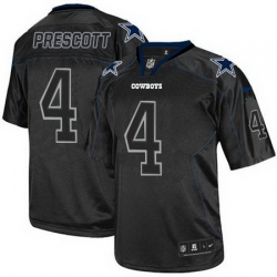 Nike Cowboys #4 Dak Prescott Lights Out Black Men Stitched NFL Elite Jersey