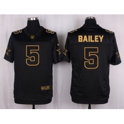 Nike Cowboys #5 Dan Bailey Black Mens Stitched NFL Elite Pro Line Gold Collection Jersey