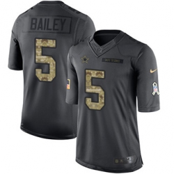 Nike Cowboys #5 Dan Bailey Black Mens Stitched NFL Limited 2016 Salute To Service Jersey